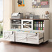 White FarmhouseStyle Locking File Cabinet Legal A4