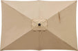 Rectangular Patio Umbrella, Table Market Umbrella with Tilt and Crank, Outdoor Umbrella for Garden, Deck, Backyard, Pool and Beach