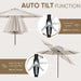 Patio Market Outdoor Table Umbrella with Auto Tilt and Crank, Large Sun Umbrella with Sturdy Pole & Fade Resistant Canopy, Easy to Set
