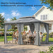 10x13 Ft Patio Gazebo With WeatherResistant Curtains