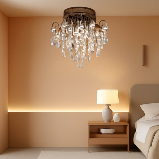 Small Crystal Ceiling Light Fixture Flush Mount,Black Ceiling Lights Modern Chandelier,Bedroom Hallway Closet Light Fixture Ceiling,Dia9.5 1 Light.