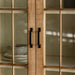 Bookcase Bookcase Solid Wood Floor-Standing Wabi-Sabi Style Bookshelf Glass Display Cabinet with Door Wall Storage Cabinet Bookshelf