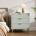 Fluted 3 Drawer Dresser for Bedroom, 30" Wooden Dressers