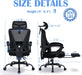 Ergonomic Office Chair with Footrest, 90-160° Recline Computer Desk Chair