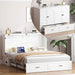 Queen Murphy Bed Cabinet Integrated Charging White