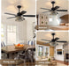 42 Inch Black Smart Ceiling Fan With Remote