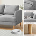 Light Grey Small Loveseat Sofa: Mid-Century Modern Style