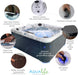 Insight Outdoor Hot Tub, 6-7 Person 34-Jet, 86-Port Non-Lounger Acrylic Spas with Ice Bucket by