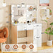 White Vanity Desk With Dimmable Hollywood Lighting