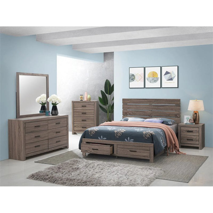 Brantford 4-Piece Queen Storage Bedroom Set Barrel Oak