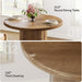 31.5-Inch round Dining Table for 2-4 People, Small Kitchen Table with Sturdy Base for Dining Room, Living Room (Brown)