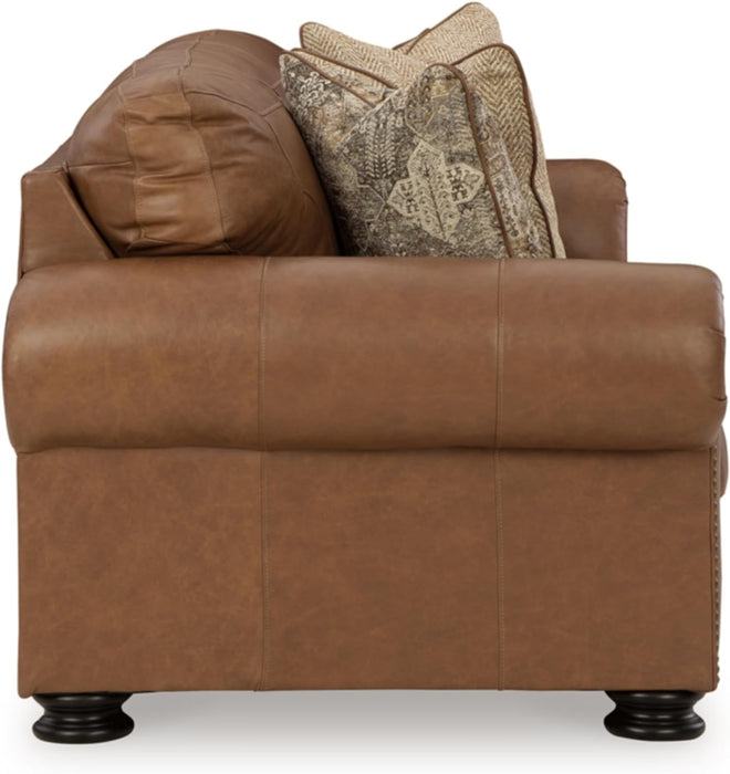 Exquisite Leather Sleeper Sofa Queen Dark Chocolate