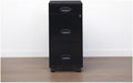 3 Drawers 29.52" Vertical Black Metal Filing Cabinet Lockable Pre-Assembled Movable Letter Size for Home, Office