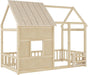 Luxurious Cottage PlatformBed TwinSize With Bookshelf LED