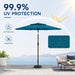 11FT Patio Umbrella, 2 Tier Outdoor Table Umbrella, Large Vented Market Umbrellas with Crank Lift, 8 Sturdy Ribs for Backyard, Deck, Pool, UPF50+ UV Protection