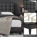 King Size Upholstered Tufted Bed Frame with Headboard