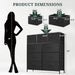 9-Drawer Dresser for Bedroom, Anti-Tip Tall Storage Organizer Chest of Drawers with Wooden Top and Metal Frame Fabric Bins for Closet, Living Room, Hallway, Entryway, Black