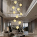 Gold Crystal LED Chandelier Staircase Ceiling Light