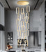 20 Ring Modern Chandelier Glam Chandelier LED Dimmable for Staircase Enterway Ceiling Chandeliers for Villa Foyer Living Room Gold