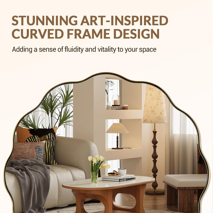 Brushed Gold round Wall Mirror 30 Inch, Brass round Bathroom Mirrors for over Sink, Anti-Rust Brass Circle Mirror for Bathroom, Entryway