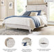 Signature Design by Ashley Shawburn Industrial Queen Crossbuck Panel Platform Bed with Metal Slats, Foundation or Box Spring Not Needed, Whitewash