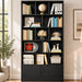 Bookcase with Doors and Open Shelves for Home Office and Living Room