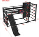 Twin Size PowderCoated Black IndustrialGrade Bunk Bed
