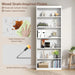 6-Tier Open Bookshelf, Modern Wood Bookcase, White | 71" Tall Floor Standing Bookcase, Wood Display Storage Shelf for Home Office Living Room