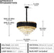 Gold K9 Crystal Chandelier 24 Inch PendantLighting