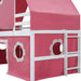 Pink Twin Loft Bed With Slide Integratedguardrails