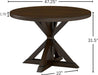 Windvale Cross-Buck Base Dining Table, Espresso