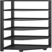 Corner Shelf Stand, Corner Bookshelf, Storage Standing Shelf Unit with Metal Frame, Plant Stand, Corner Bookcase for Living Room, Home Office, Bedroom, 6-Tier Black CS06006B