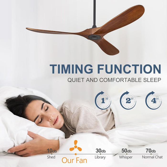 Precision Engineered Solid Wood Ceiling Fan Walnut