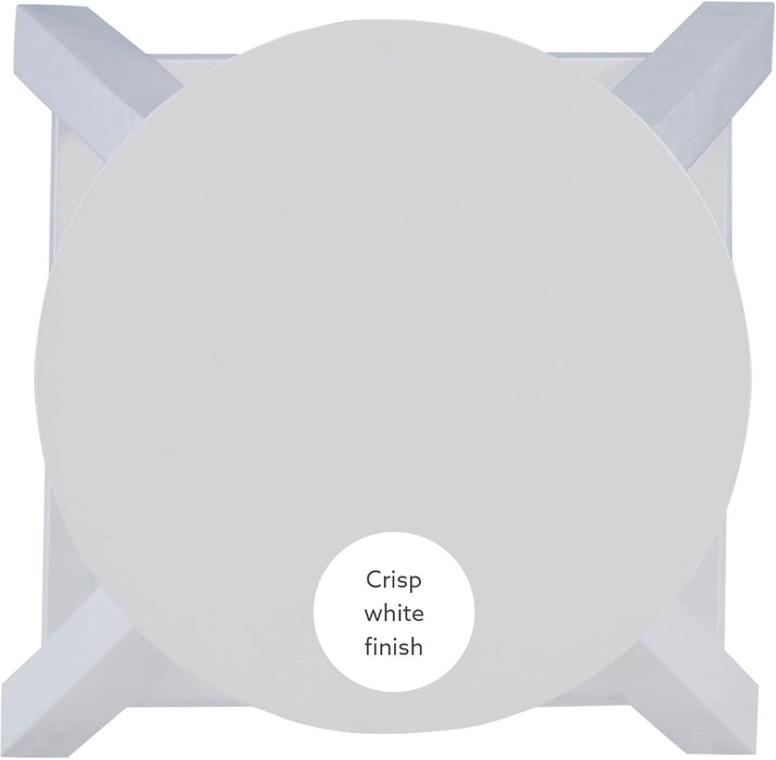 Zeke White 24" Counter Stool with round Seat