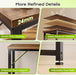 53" L Shaped Computer Desk, Outlets, Monitor Stand, Rustic Brown