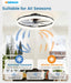 Modern Black Bladeless Ceiling Fan Remote Control