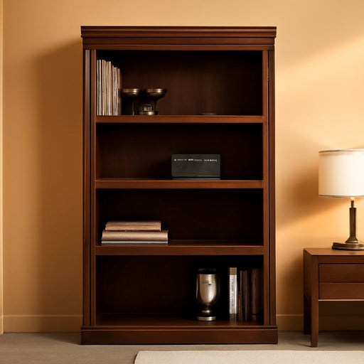 Rich Cherry Finish Heritage Hill Library BookcaseWithAdjustableShelves