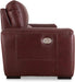Alessandro Contemporary Leather Power Reclining Sofa with Adjustable Headrest, Red