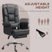 Executive Office Chair with Footrest and Lumbar Support, PU Leather Ergonomic Office Desk Chair, Reclining and Swivel Chair, Black