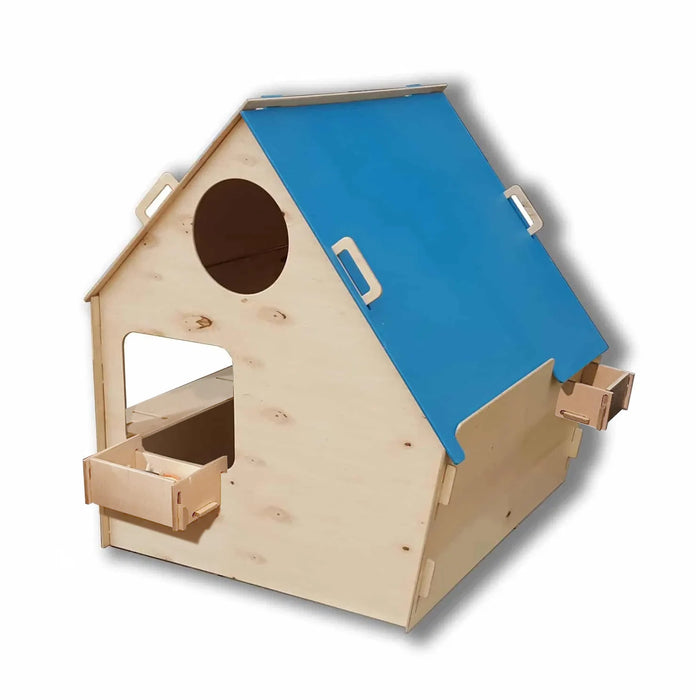 Lil HOUSE Montessori Wooden Playhouse, S Size; Garden House; Kids Party; Indoor Playhouse; Outdoor Playhouse; Play House; Toy House; Natural