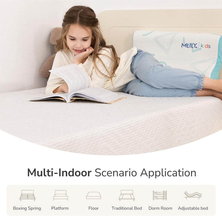 8 Inch Twin Mattress for Kids Green Tea Memory Foam Medium Firm