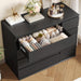 Black Dresser, Dresser for Bedroom, Wide Chest of Drawers
