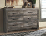 Signature Design by Ashley Wynnlow Wide 6 Drawer Bedroom Dresser, Gray