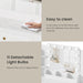 White Premium Illuminated Makeup Vanity With Outlet