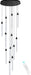 Black TwelveLight LED Dimmable Crystal Chandelier Fixture