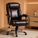 Big & Tall Executive Office Desk Chair with Lumbar Support, Adjustable Height, 350 Lb Capacity, Brown Pewter Finish