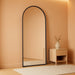 71" X 32" Arched Full Length Mirror, HD Tempered Glass Floor Mirror with Black Aluminum Frame, Standing/Leaning/Wall Mounted Mirror for Bedroom, Dressing Room & Living Room
