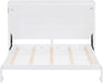 Full Size Murphy Bed, Wood Hidden Foldable Wall Bed Frame W/Gas Struts, Storage Bed Cabinet for Bedroom, Office, Space-Saving, No Box Spring Needed, White