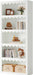 Tribesigns 5-Tier Open Bookcase, 70-Inch Tall White Bookshelf with Scalloped Edges, Modern Display Shelves Storage Organizer for Living Room, Home Office (1, White)