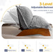 Grey Adjustable 3-Position Bean Bag Chair with Cover